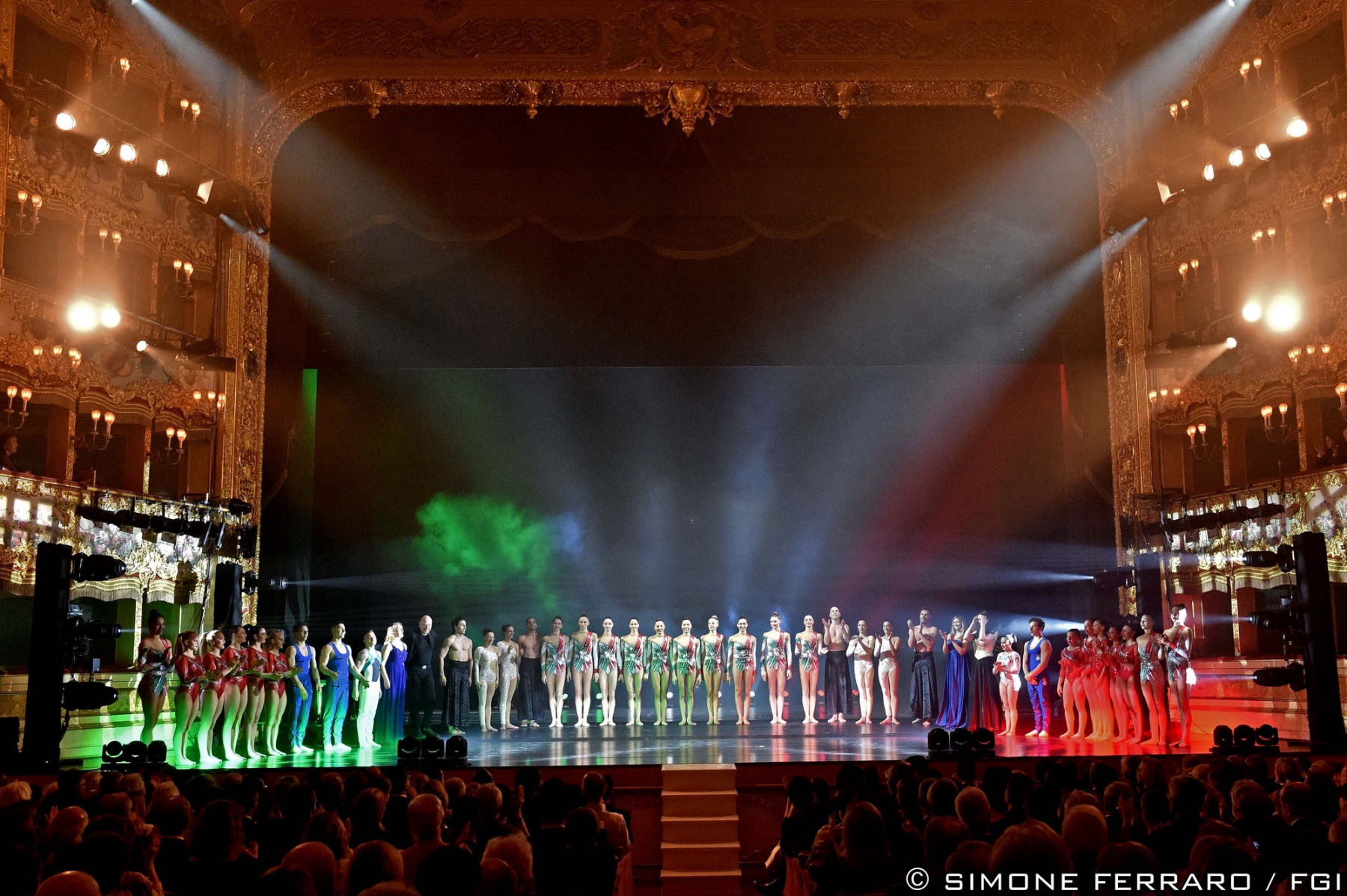 Venezia 01 aprile 2019Teatro la Fenice, spettacolo per i 150 anni della Federazione Ginnastica d'Italia.© foto di Simone Ferraro / FGI 0076 FGI Simone Ferraro SFE_8304 copia