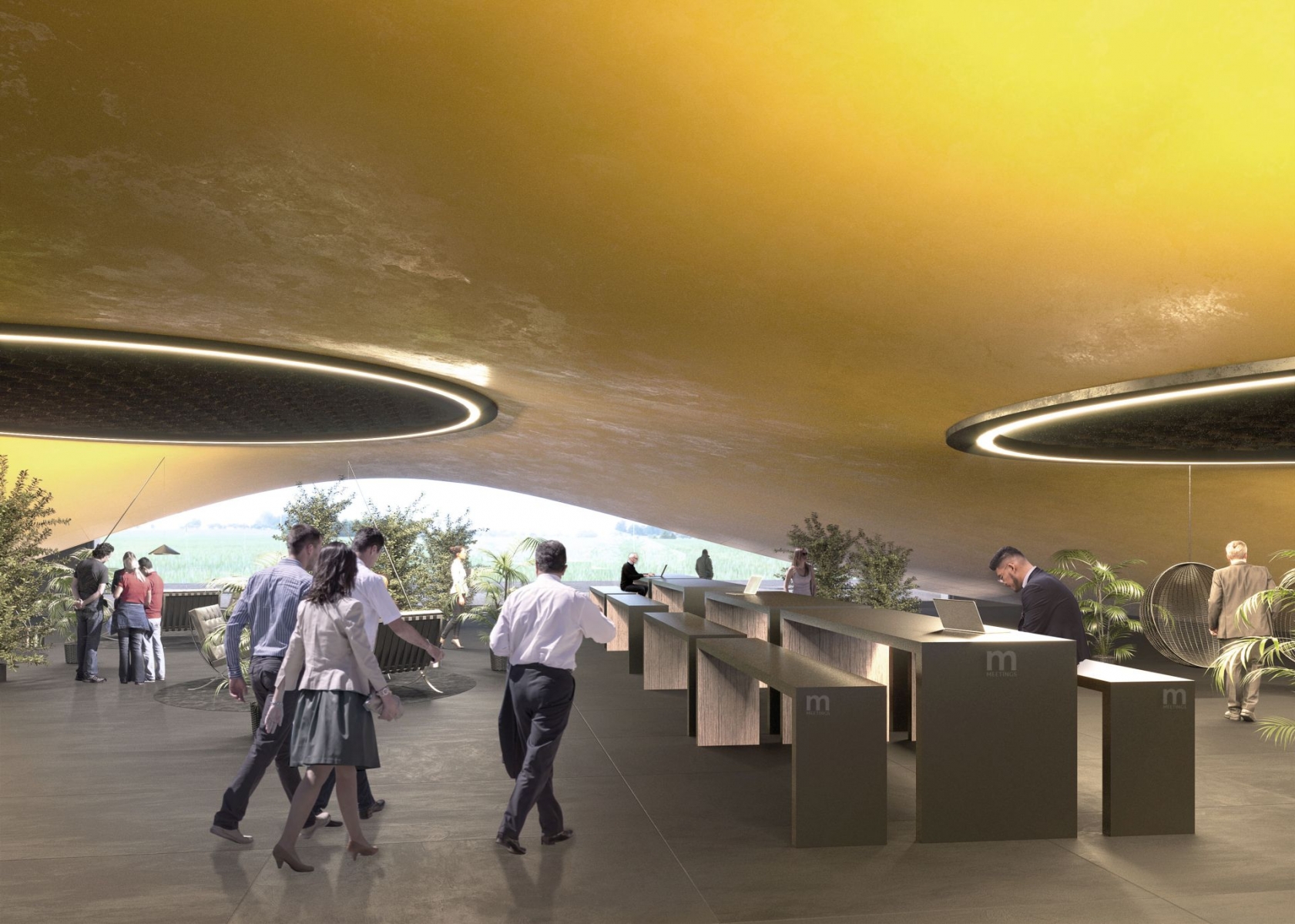 Stazione Av Mediopadana - Studio fattibilità - Servizi alla clientela rendering